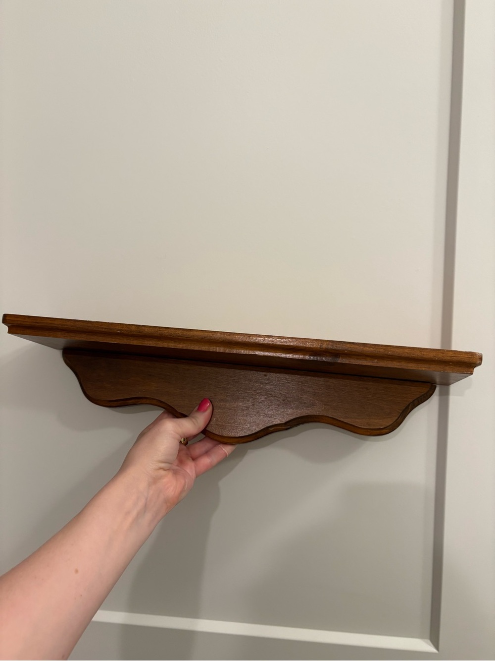 Wooden Decorative Wall Shelf in Brown - Classic Accent